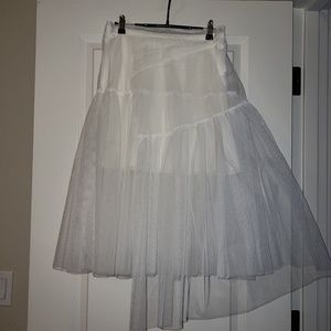 Shushu Tong Skirt UK 10 US 6 etherial Tulle Tutu midi mini combo New White
